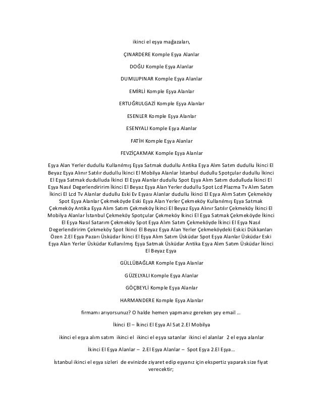 Maltepe ikinci el mobilya alanlar