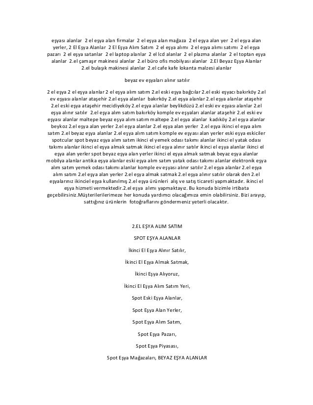 2.el ev eşyası satmak istiyorum
