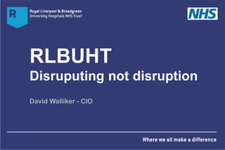 RLBUHT
Disruputing not disruption
 