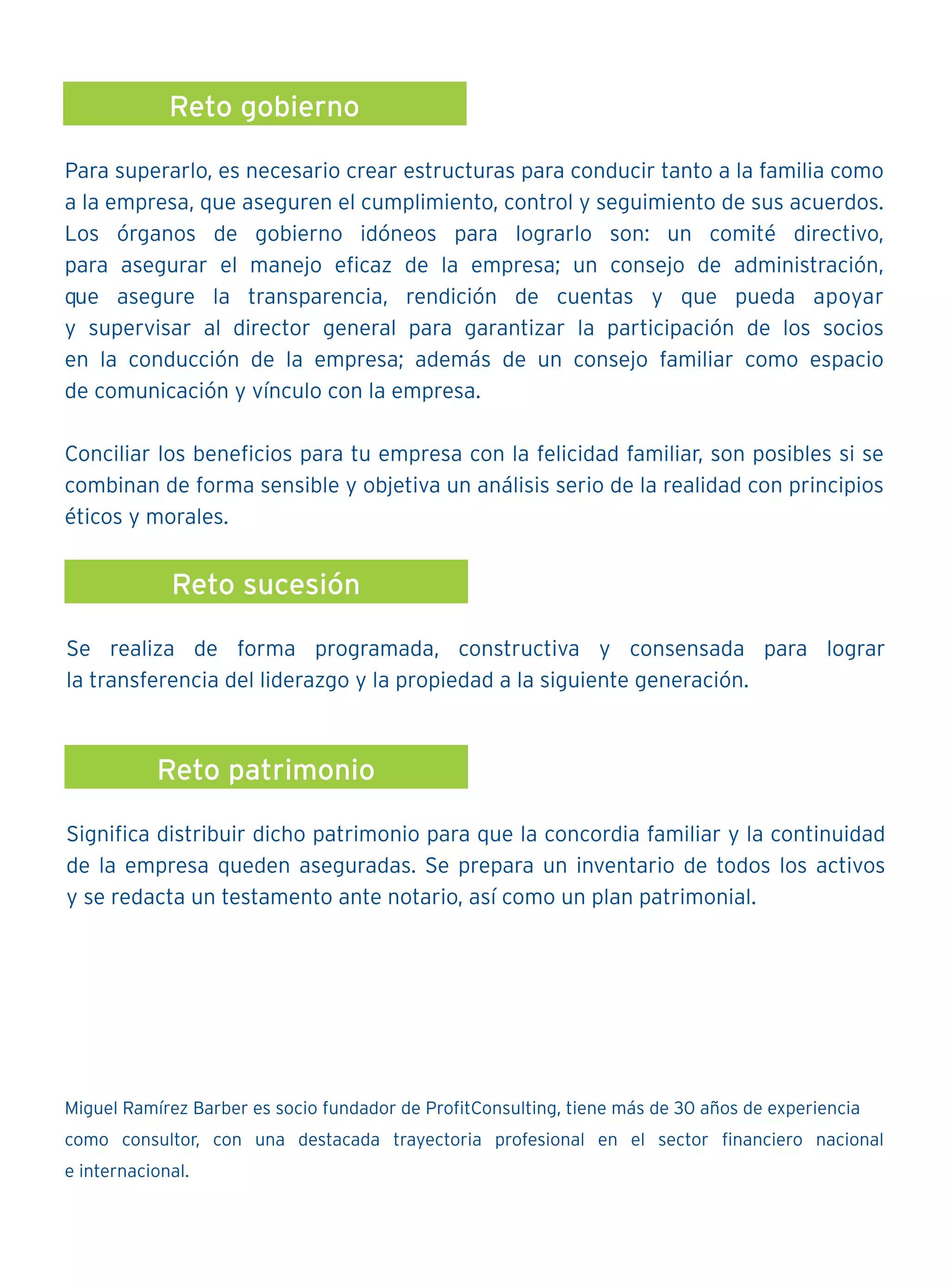 Conoce los 7 retos de las empresas familiares | PDF
