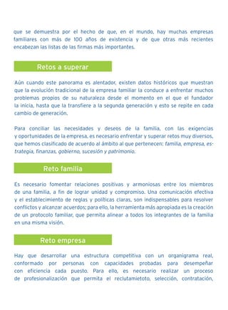 Conoce los 7 retos de las empresas familiares | PDF
