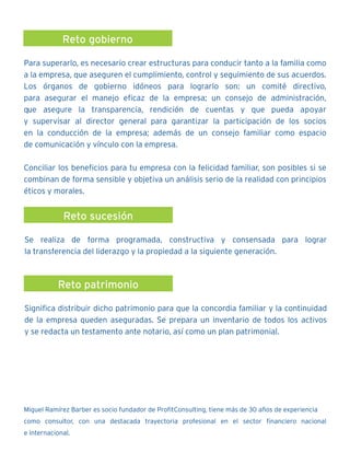 Conoce los 7 retos de las empresas familiares | PDF