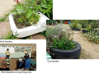 Sink GardenTire GardenShed doubles as teaching area