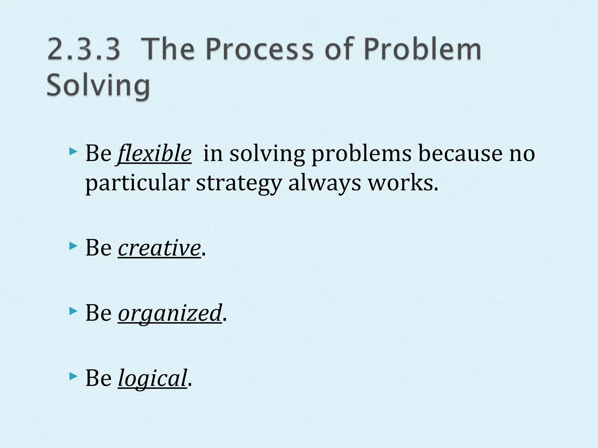 2.3 problem solving strategies | PPT
