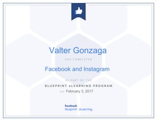Facebook and Instagram
February 3, 2017
Valter Gonzaga
 
