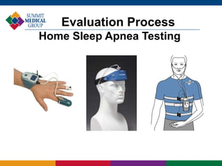 Evaluation Process
Home Sleep Apnea Testing
 