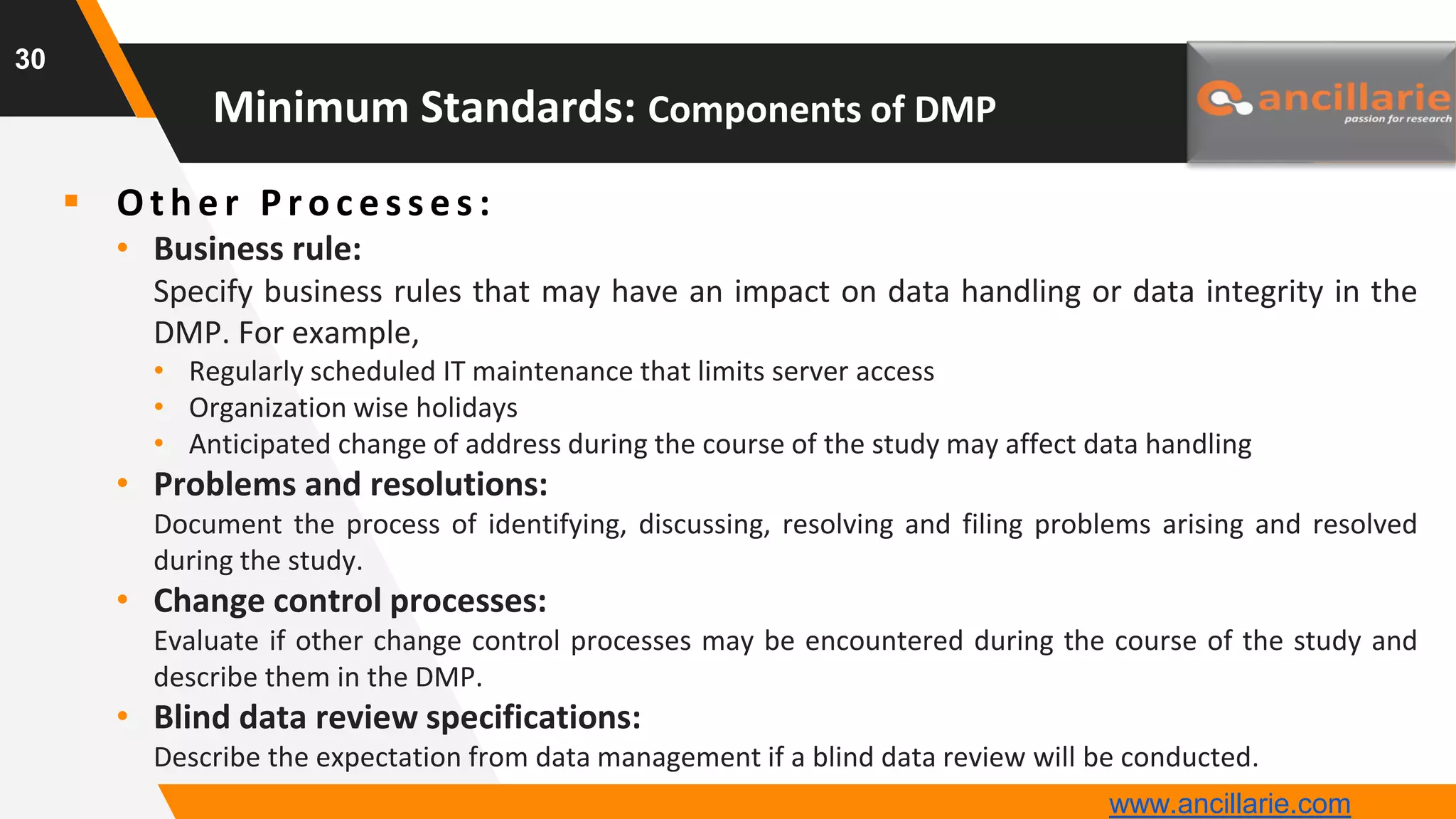 Data management plan (important components and best practices) final v ...