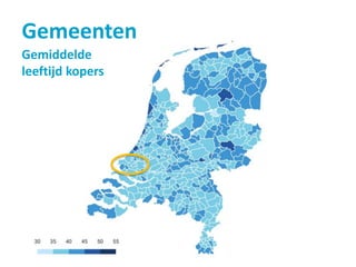 Gemeenten
Gemiddelde
leeftijd kopers
 