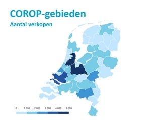 COROP-gebieden
Aantal verkopen
 