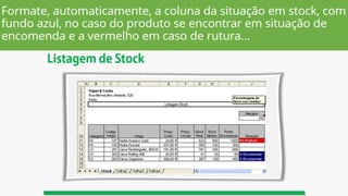 Formatação condicional  e Fixação de Áreas