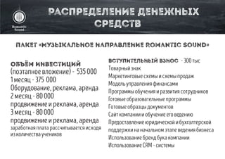 Франшиза Romantic Sound. Акция | PPT