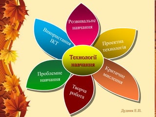 Технології
навчання
Дудник Е.П.
 