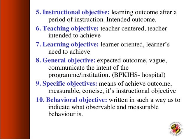 objectives as a teacher