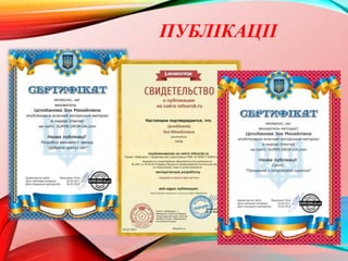 ПУБЛIКАЦIІ
 
