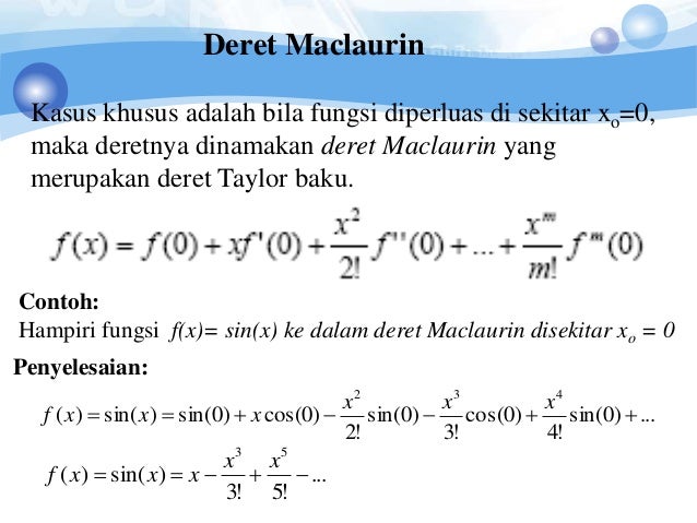 Contoh Soal Deret Taylor Dan Penyelesaiannya Contoh Soal Terbaru
