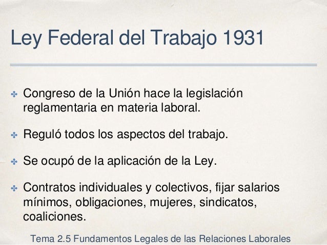Funciones De La Ley Federal Del Trabajo - slingo