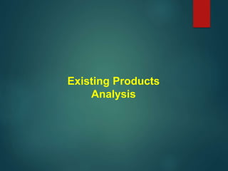Existing Products
Analysis
 