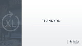 The DevOps Dashboard
• Time
• Frequency
• Change Volume
• Success Rate
• MTTR
THANK YOU
 