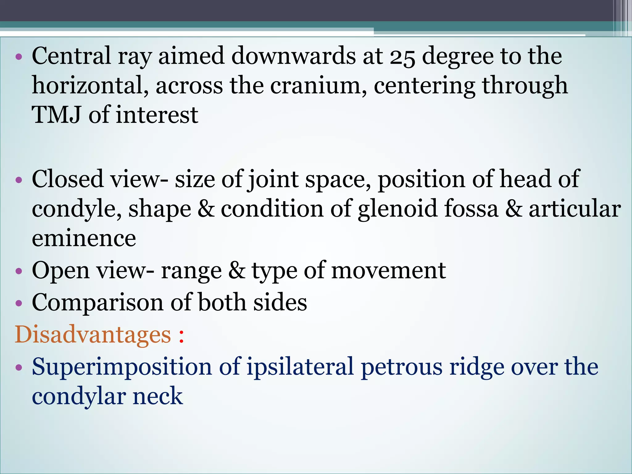 TMJ Radiology & Applied Aspect | PPTX