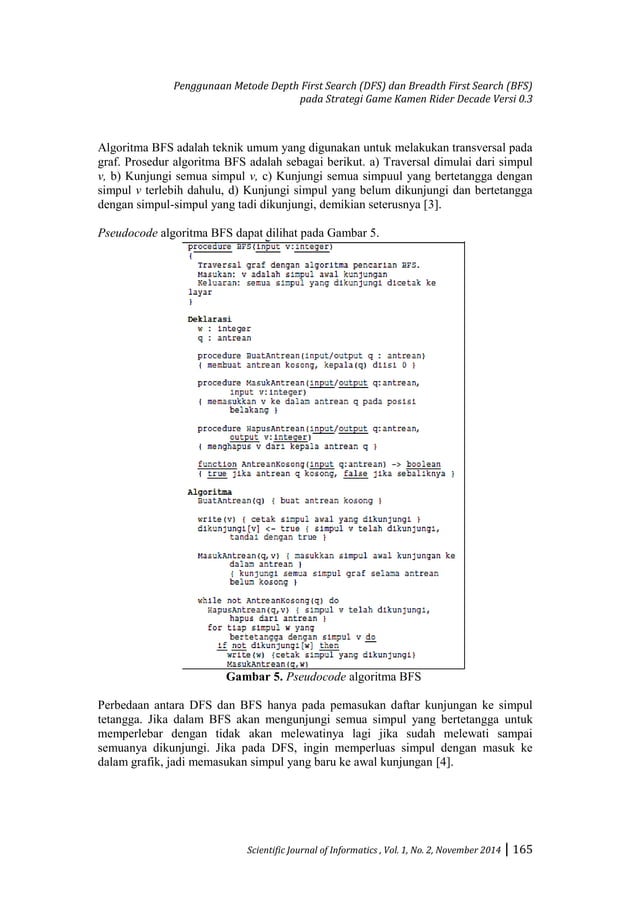 Jurnal journal penggunaan metode depth first search dfs dan breadth