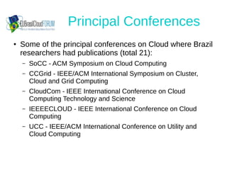 SIG-Special Interest Group in Cloud Computing 
