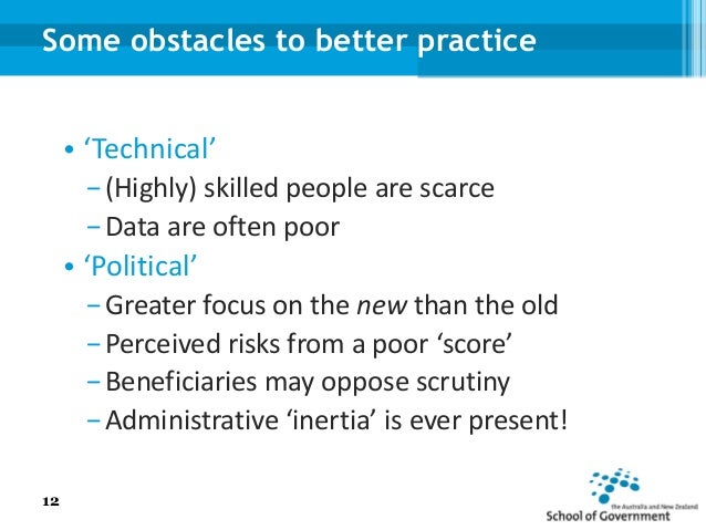 Effective ex post Evaluation: Purpose and Challenges Slide 12