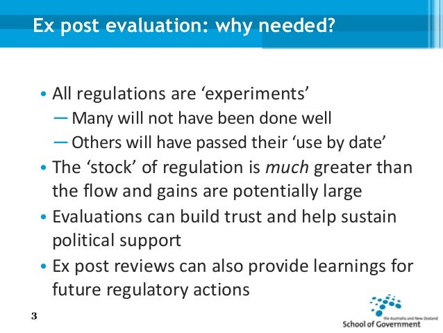 Effective ex post Evaluation: Purpose and Challenges Slide 3