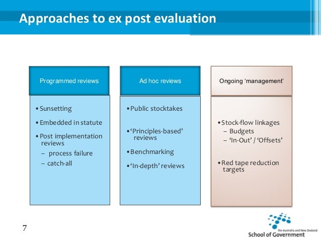 Effective ex post Evaluation: Purpose and Challenges Slide 7