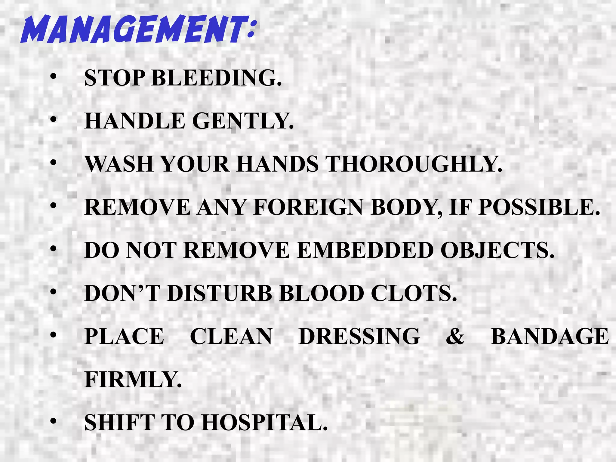 Wounds & Bleeding. Hemorrhage control | PPT