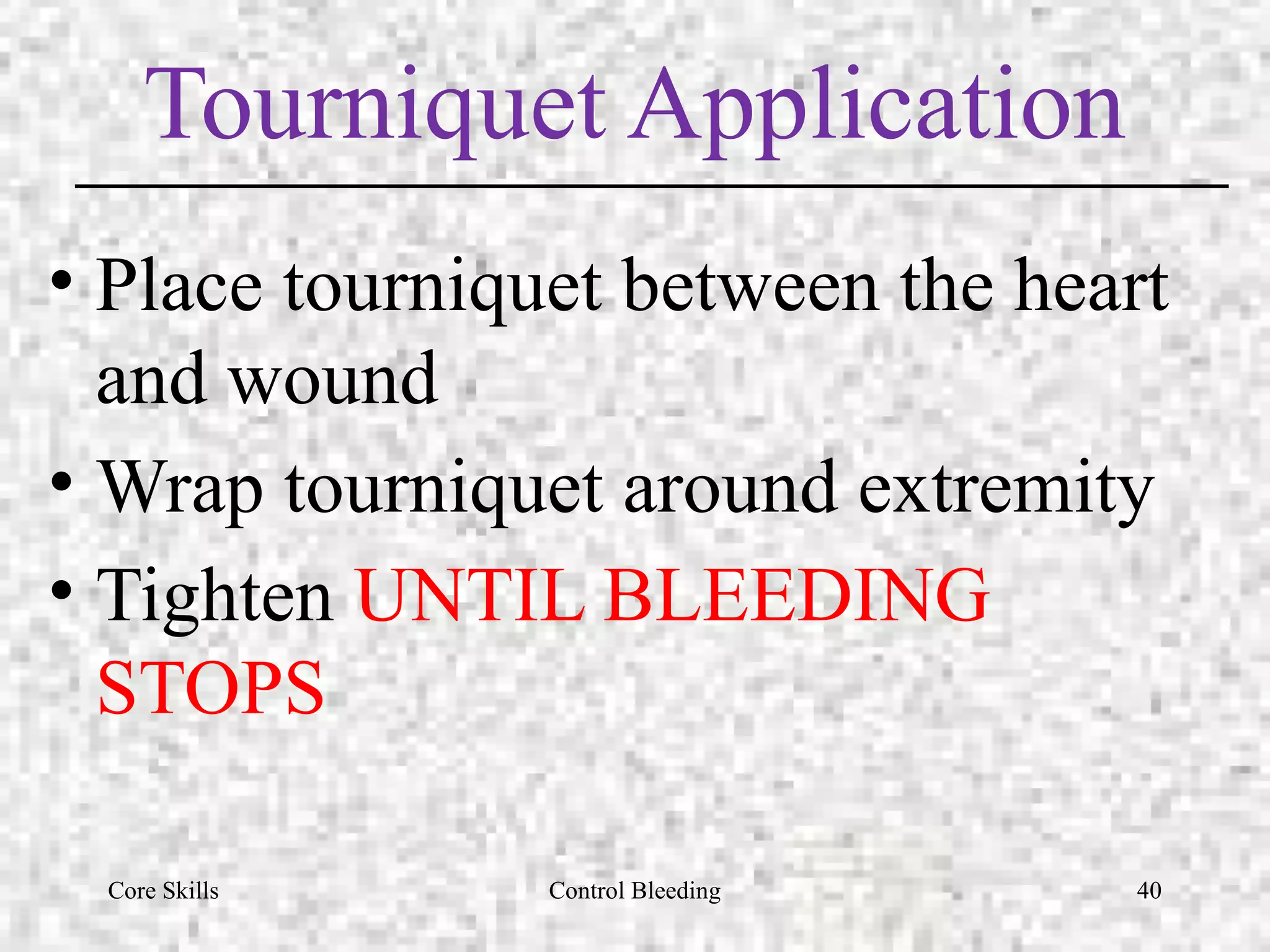 Wounds & Bleeding. Hemorrhage control | PPT