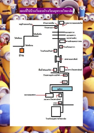 แผนที่ไปบ้านเริ่มจากโรงเรียนยุพราชวิทยาลัย
 