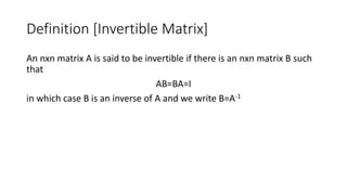 2.2 inverse of a matrix | PPT
