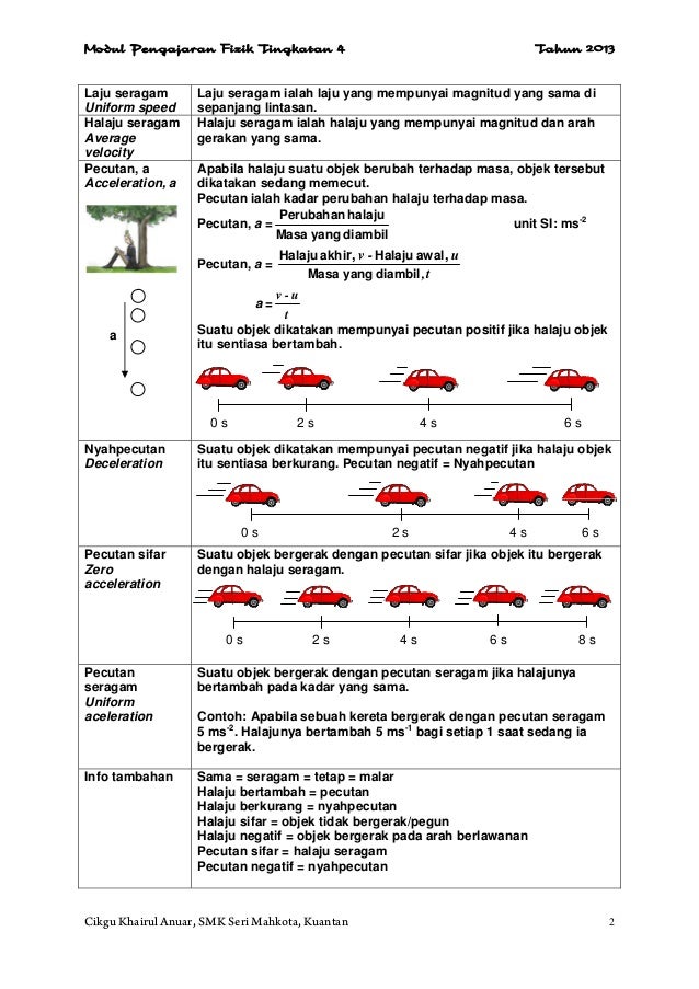 Daya Dan Gerakan Tingkatan 2  Unit bagi daya impuls = kg m s /n.