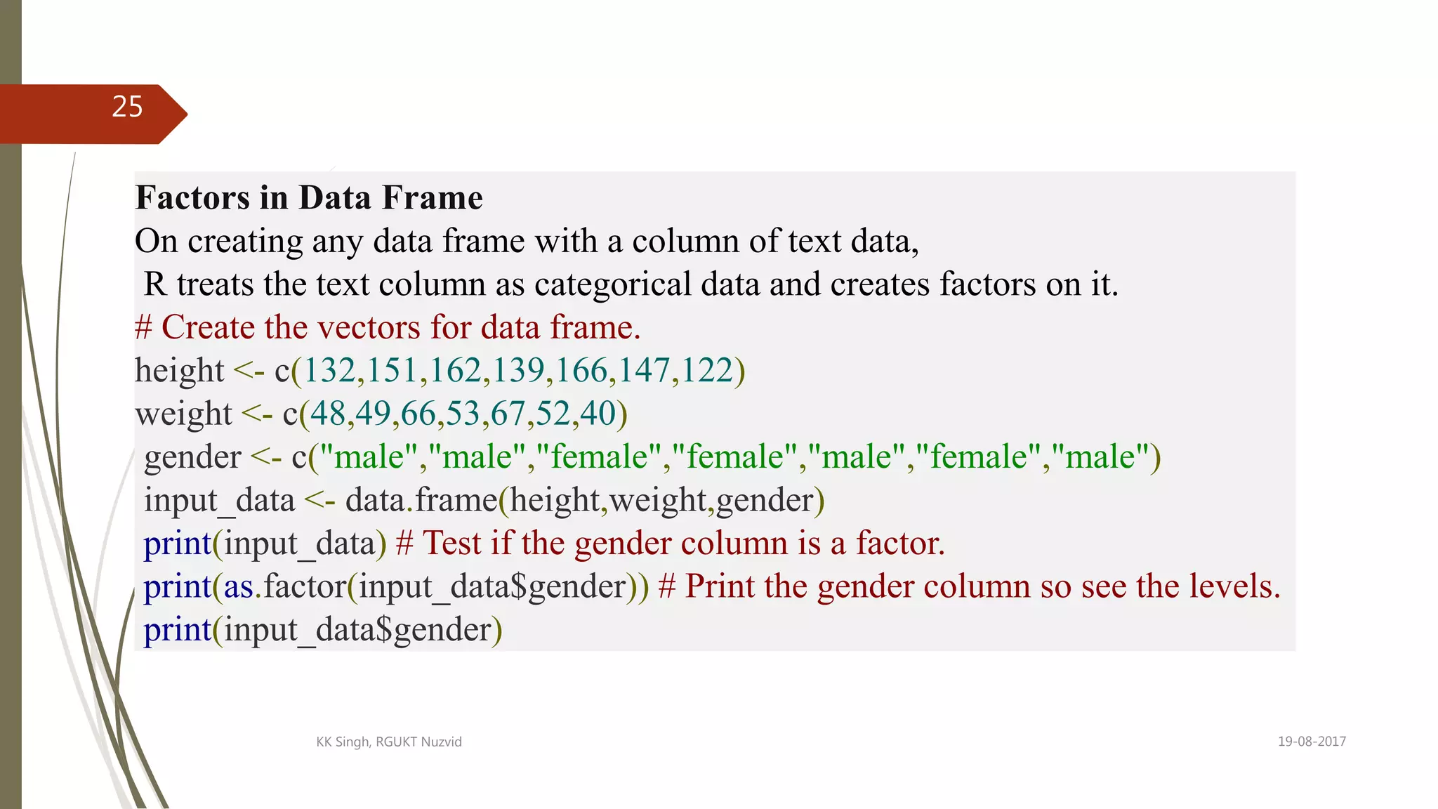 2. R-basics, Vectors, Arrays, Matrices, Factors | PPTX