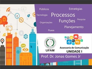Assessoria de Comunicação
UNIDADE I
Prof. Dr. Jonas Gomes Jr
Prof. Jonas Gomes Jr
 