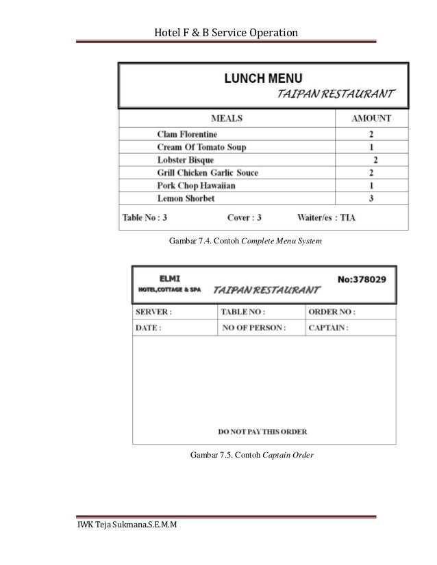 2 Hotel Fb Service Operation