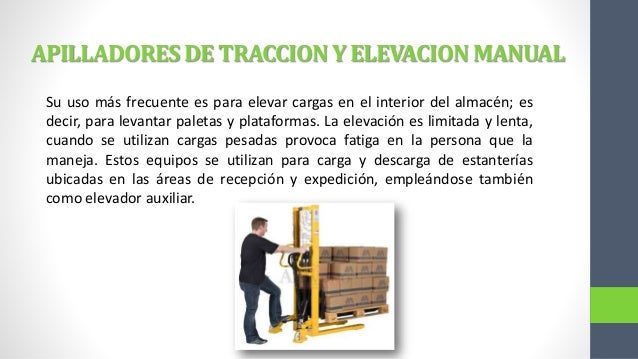 Resultado de imagen para equipos manuales de manejo de materiales