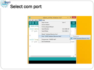Select com port
 