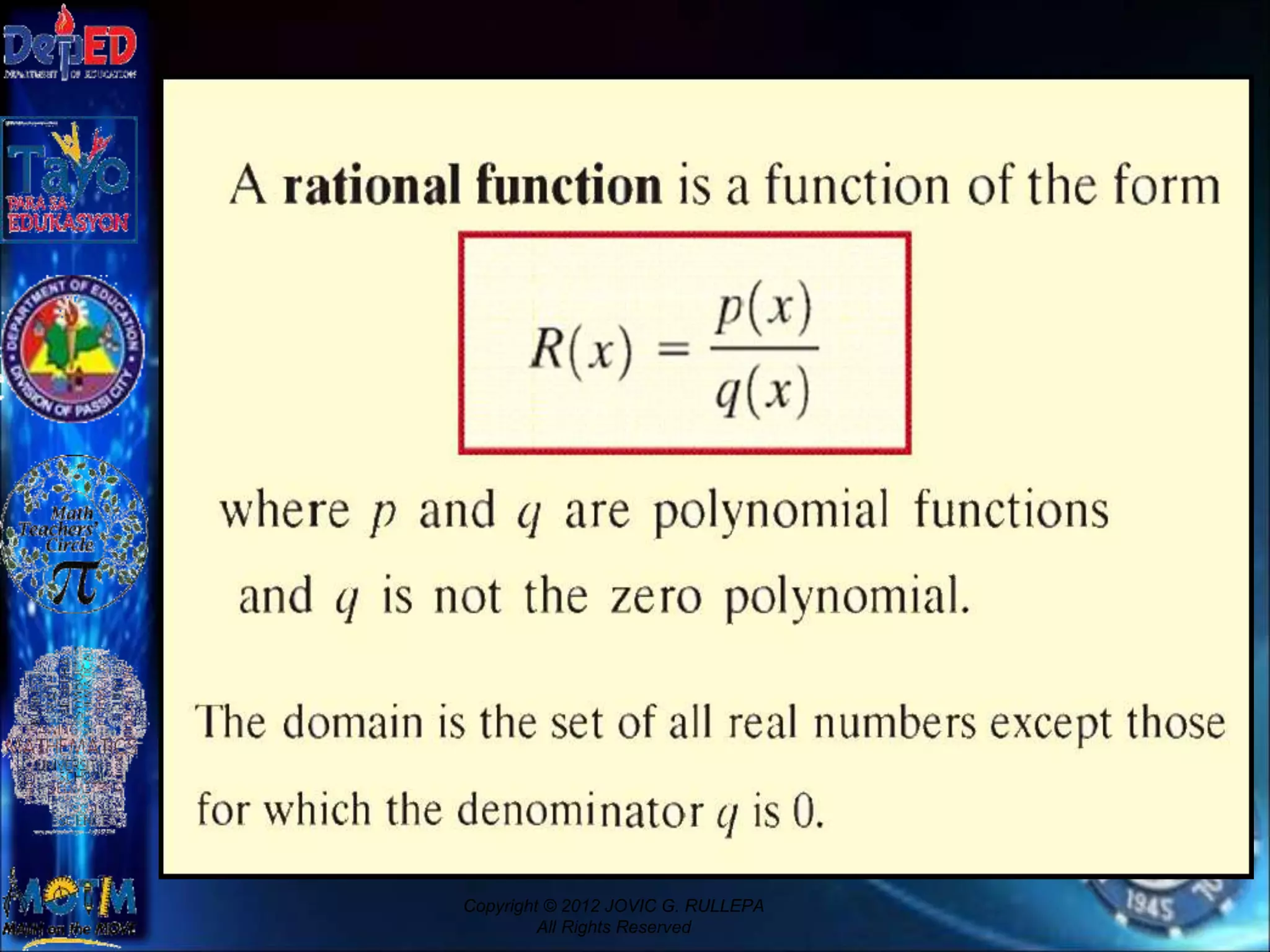Chapter 2: Rational Function | PPSX