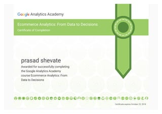 Google Analytics Academy Certificate 1