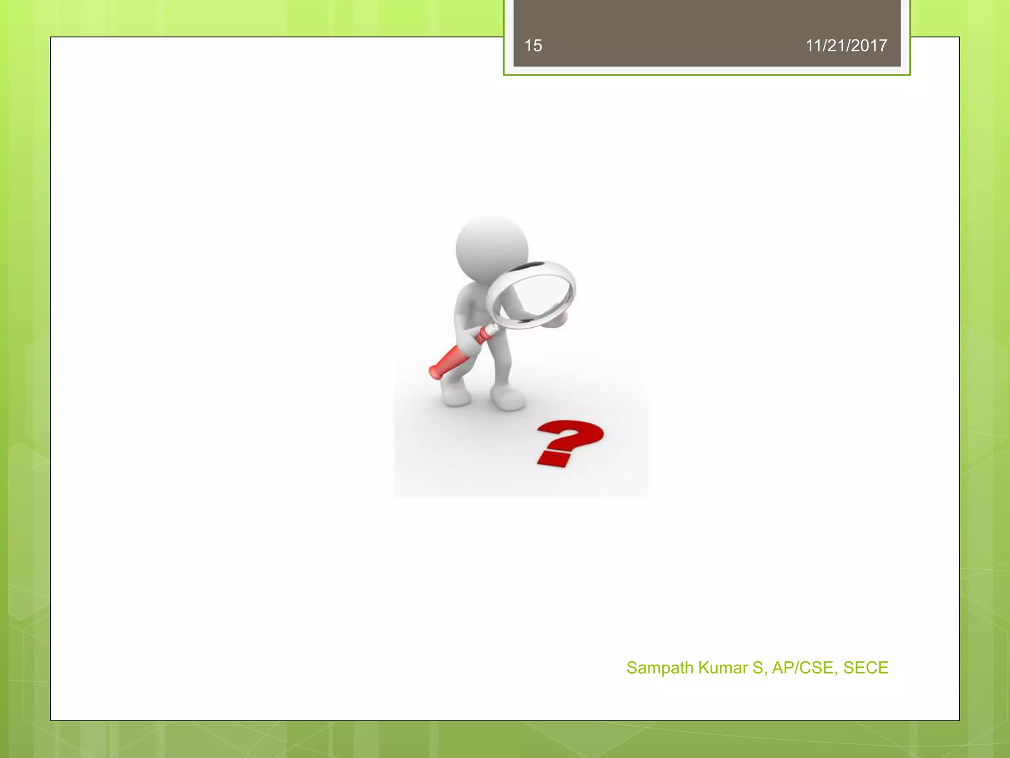 11/21/2017
Sampath Kumar S, AP/CSE, SECE
15
 