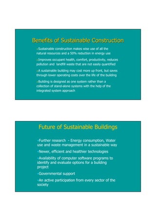 Presentation on Energy efficient Green Buildings | PDF