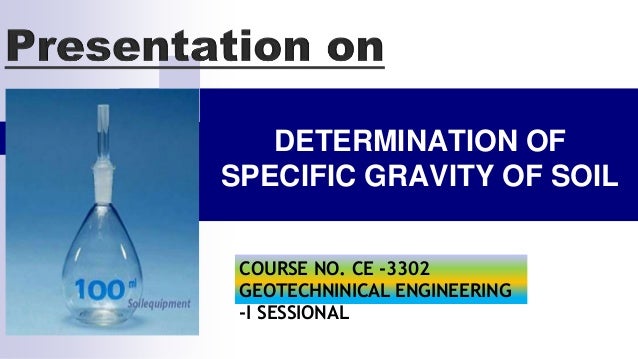 2.Determination of specific gravity of soil