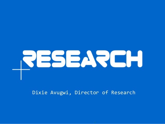 Nokia Internal Use Only
Dixie Avugwi, Director of Research
 