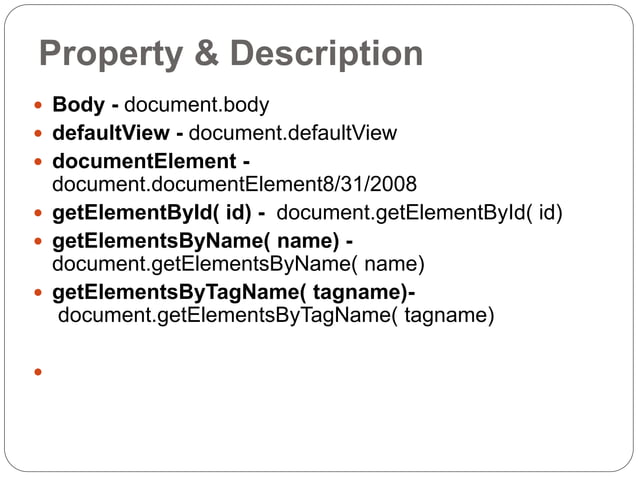 2.java script dom | PPT