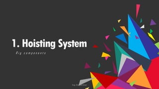 1. Hoisting System
R i g c o m p o n e n t s
Eng. Elsayed AmerEng. Elsayed Amer
 