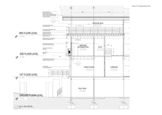 ROOF CONSTRUCTION
Kawa R700 Aluminium sheeting
Aluminum insulation supported by wiremesh
Hollow core steel rafter with bracing bolted to
H-beam to engr's detail
OUTDURE ECO-DECKING
140X25 Classic Board Color
In-built concrete
planter box
1100mm height mild steel hand rail
to manufacturer's detail
ECFO 5600 Series
structural glazed glass facade
1100mm height powder coated mild
steel hand rail to manufacturer's detail
Suspended gypsum board drop ceiling to
architect's and manufacturer's detail
Suspended gypsum board drop ceiling to
architect's and manufacturer's detail
Metal joist hanger ribbon plate,
same size as deck joist
Through bolts with sealant attached to wall
min. two bolts at each end
E F
3800
150mm thk. fire rated brick wall to
engr's detail
DANCE STUDIO
BEDROOM
ACCOMODATION BATH
OUTDOOR DECK
CORRIDOR
FRUIT SHOP
GROUND FLOOR LEVEL
1ST FLOOR LEVEL
2ND FLOOR LEVEL
3RD FLOOR LEVEL
5000
1 : 30
FULL HT. WALL SECTION
No 29, Jalan SS17/3A, 47500 Subang Jaya, Selangor Darul Ehsan. Tel:0162 7455 Fax:0162 7466
URL : www.atimdarch.com.myEmail : admin@atimdarch.com
ATIMD ARCHITECTS SDN BHD(CO. NO : 489412-X)
Pindaan:
Disahkan
Butiran PindaanNo.
TARIKH :
TARIKH :
DISEMAK OLEH :
NO LUKISAN :
DILUKIS OLEH:
TAJUK LUKISAN:
LEMBAGA
ARKITEK
MALAYSIA
TANDATANGAN ARKITEK :
TAJUK PROJEK:
PEMILIK:
ARKITEK:
NO. FAIL :
FAKTA PINDAAN
Tarikh
BIL FAIL :
1, Jalan SS15/8, Ss 15, 47500 Subang Jaya, Selangor, Malaysia
TAYLOR'S UNIVERSITY SDN BHD
Tel : 603-89250216, 89250217 , 89252244
Fax : 603-89250219
SKALA :
CADANGAN PEMBANGUNAN 1 BLOK PERPUSTAKAAN
KOMMUNITI 4 TINGKAT
DI ATAS LOT 105 & 106,
JALAN TUANKU ABDUL RAHMAN, CITY CENTRE,
50100 KUALA LUMPUR,
WILAYAH PERSEKUTUAN KUALA LUMPUR.
UNTUK TETUAN :
TAYLOR'S UNIVERSITY SDN BHD
No. Pendaftaran LAM : A/A 888
Ar. Amos Tan Chi Yi
NO. LUKISAN:
CIVIL & STRUCTURAL ENGINEER :
MECHANICAL & ELECTRICAL ENGINEER :
CAT JURURUNDING SDN BHD
57, JALAN DESA MESRA, TAMAN DESA, JALAN KLANG LAMA,
58100 KUALA LUMPUR, WILAYAH PERSEKUTUAN.
TEL +604 798 4242 FAX +604 798 5151
KYM JURURUNDING SDN BHD
18, JALAN PUTRA HARMONI 1/3D, PUTRA HEIGHTS,
47650 SUBANG JAYA, SELANGOR DARUL EHSAN.
TEL +604 563 7031 FAX +604 563 8131
garispanduan-garispanduan dan polisi-polisi Dewan Bandaraya Kuala Lumpur.
(b) Kerja-kerja pembinaan akan dijalankan dibawah penyeliaan saya.
Seragam 1986 dan Undang-undang Kecil Bangunan Seragam (pindaan) 2007 [UKBS2007] dan pindaan-pindaan serta
(a) Bahawa pelan-pelan yang dikemukakan adalah mengikut Undang-undang Kecil Bangunan
(c) Dan mengaku bahawa pelan-pelan bangunan adalah setara dengan pelan kebenaran
merancang yang diluluskan dan akan mematuhi ulasan serta syarat-syarat jabatan teknikal.
FOR DBKL SUBMISSION
NOTA :
17-01/TULC/BP/04-02
52
09061/PKNS SEPERTI YANG DITUNJUK
KOH SUNG JIE DECEMBER 2017
FULL HT. WALL SECTION
TAYLOR'S
UNIVERSITY
W i s d o m I n t e g r i t y E x c e l l e n c e
DECEMBER 2017
Figure 47: Full Height Wall Section
 