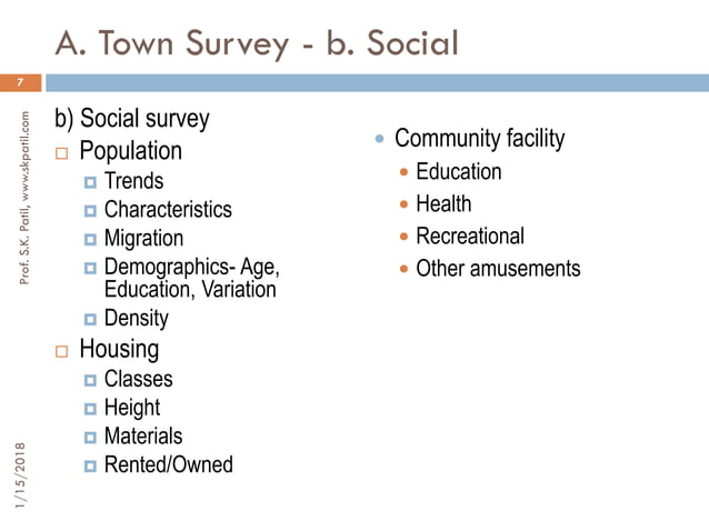 2.4 town planning surveys | PPT