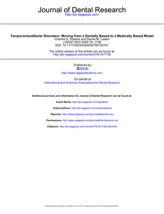 temporo mandibular disorders | PDF