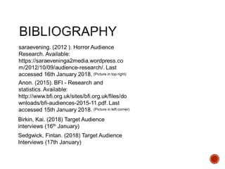 (Picture in left corner)
(Picture in top right)
Birkin, Kai. (2018) Target Audience
interviews (16th January)
Sedgwick, Fintan. (2018) Target Audience
Interviews (17th January)
 